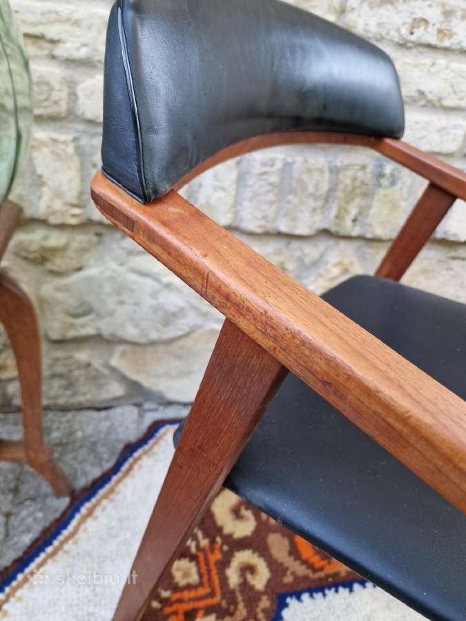 Vintažinė mid century tikmedžio kėdė - nuotraukos Nr. 6