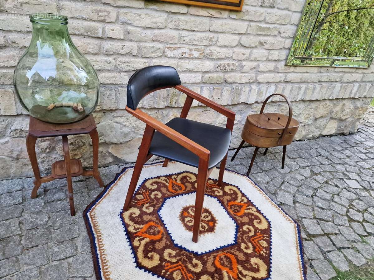 Vintažinė mid century tikmedžio kėdė - nuotraukos Nr. 7