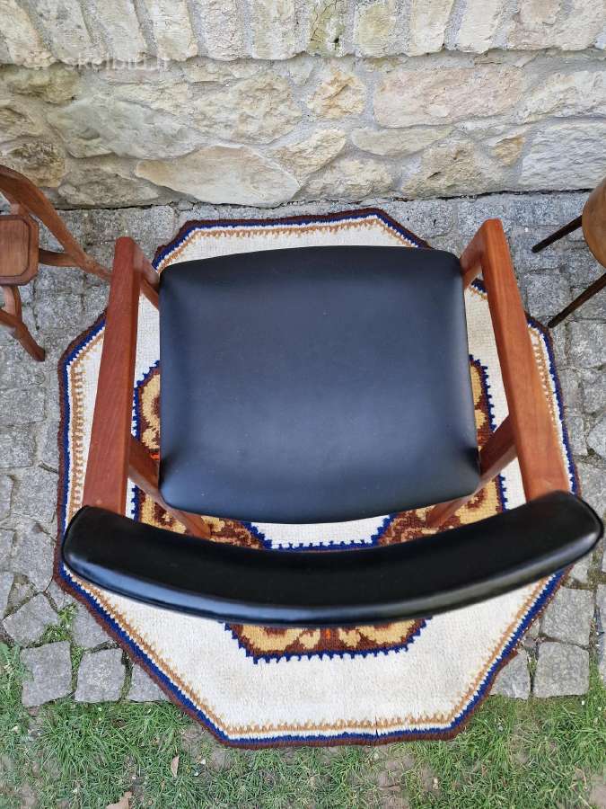 Vintažinė mid century tikmedžio kėdė - nuotraukos Nr. 10