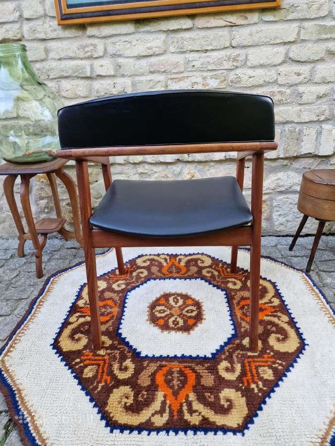 Vintažinė mid century tikmedžio kėdė - nuotraukos Nr. 13