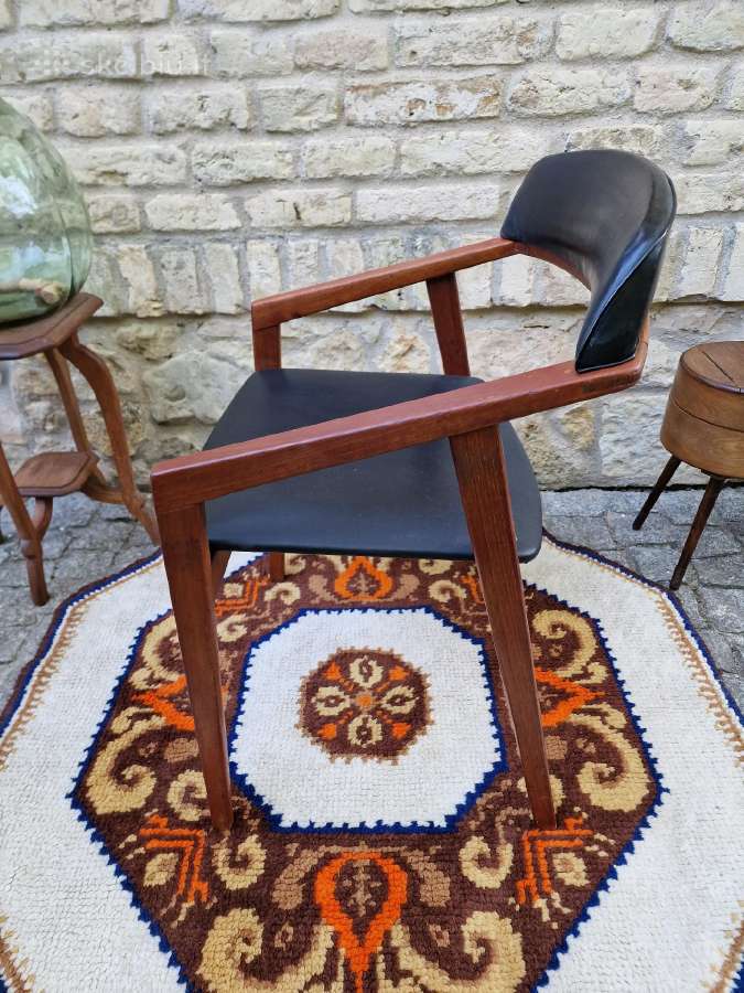 Vintažinė mid century tikmedžio kėdė - nuotraukos Nr. 14