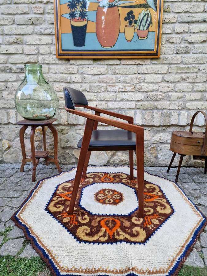 Vintažinė mid century tikmedžio kėdė - nuotraukos Nr. 15