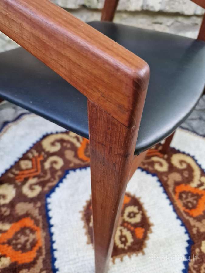 Vintažinė mid century tikmedžio kėdė - nuotraukos Nr. 17