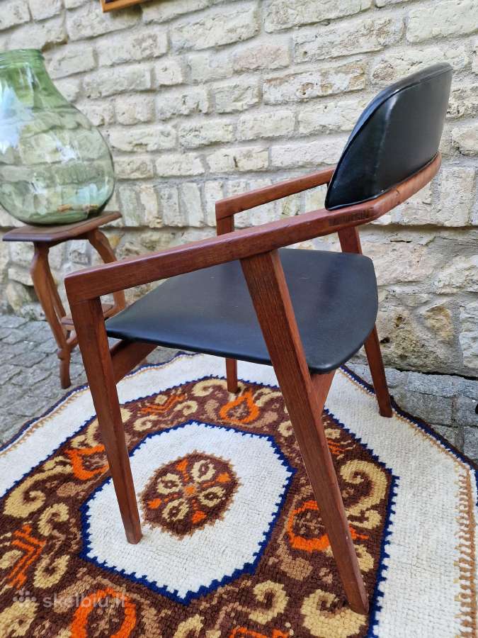 Vintažinė mid century tikmedžio kėdė - nuotraukos Nr. 23