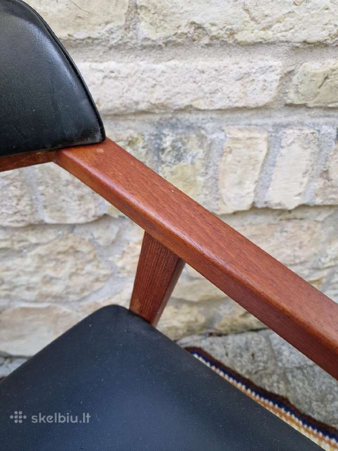 Vintažinė mid century tikmedžio kėdė - nuotraukos Nr. 27