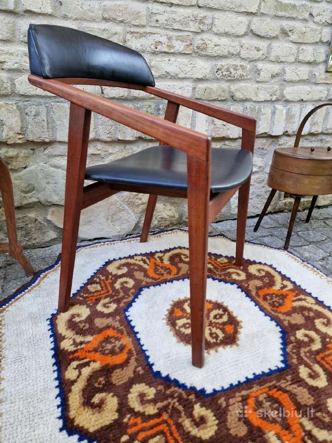 Vintažinė mid century tikmedžio kėdė - nuotraukos Nr. 29