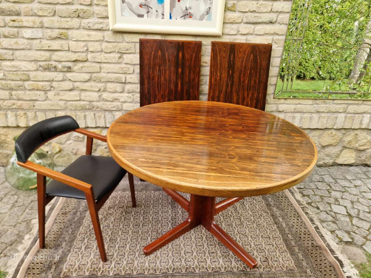 Vintažinis mid century palisandro valgomojo stalas - nuotraukos Nr. 3