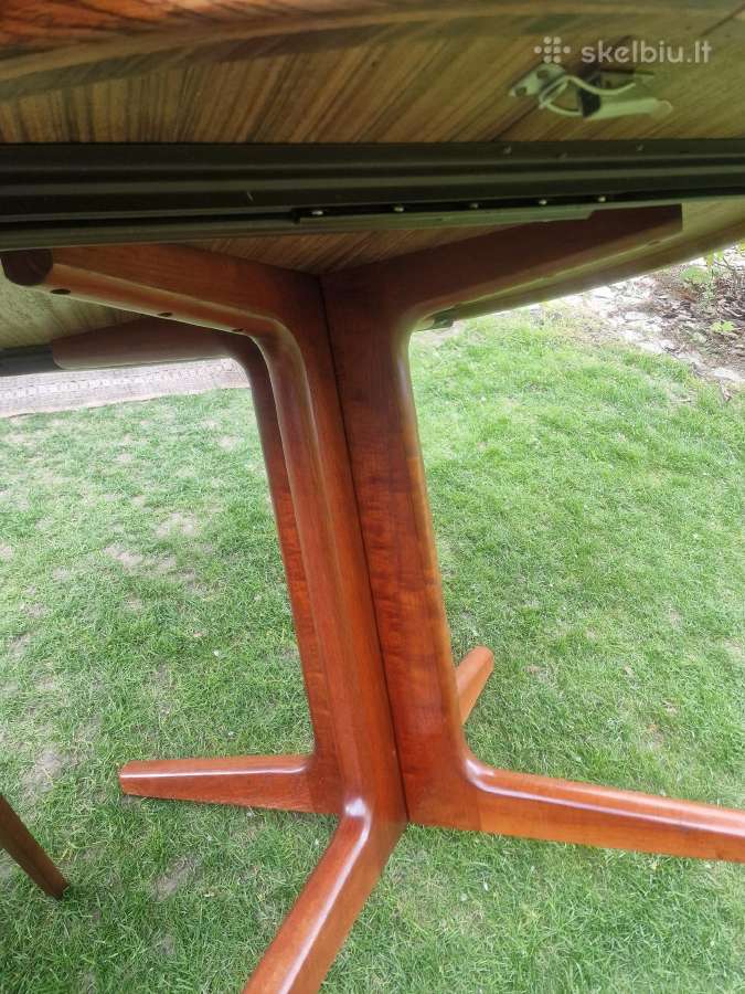 Vintažinis mid century palisandro valgomojo stalas - nuotraukos Nr. 4