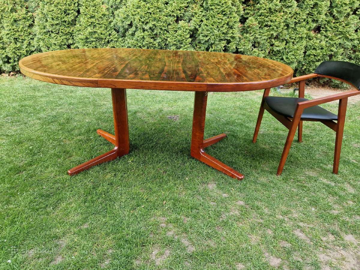 Vintažinis mid century palisandro valgomojo stalas - nuotraukos Nr. 5