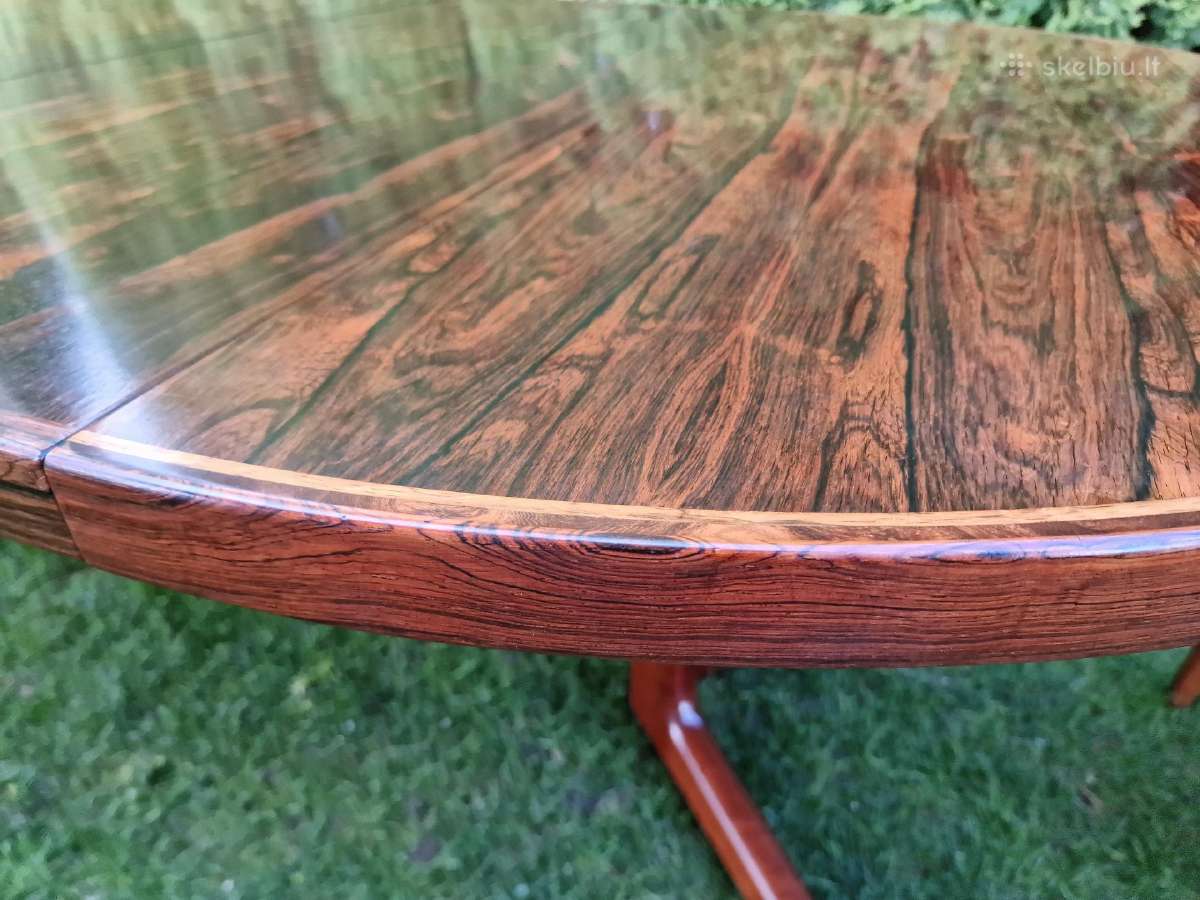 Vintažinis mid century palisandro valgomojo stalas - nuotraukos Nr. 20