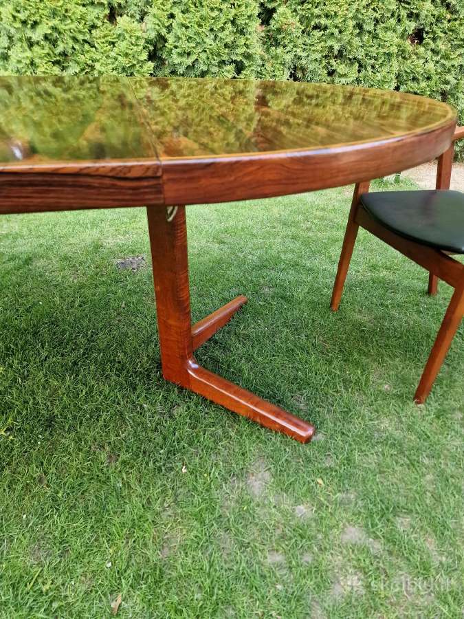 Vintažinis mid century palisandro valgomojo stalas - nuotraukos Nr. 22