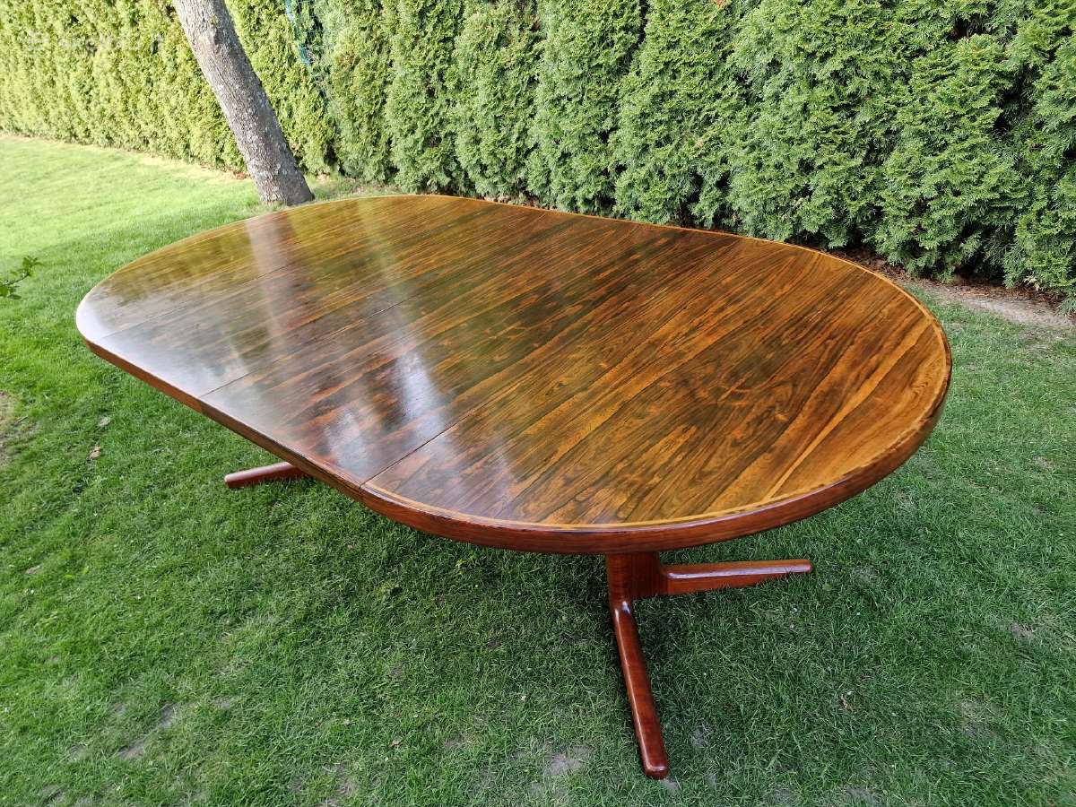 Vintažinis mid century palisandro valgomojo stalas - nuotraukos Nr. 23