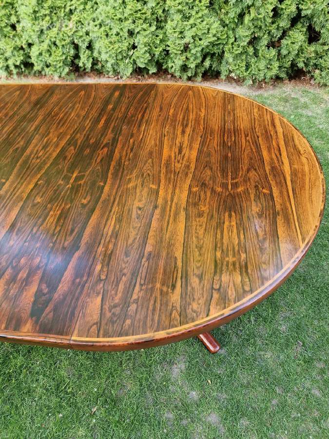 Vintažinis mid century palisandro valgomojo stalas - nuotraukos Nr. 24