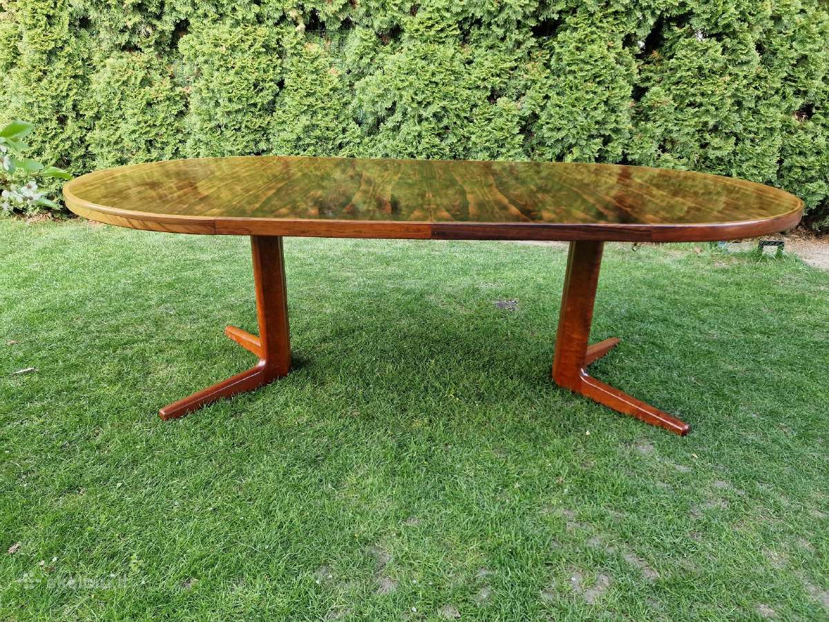 Vintažinis mid century palisandro valgomojo stalas - nuotraukos Nr. 26