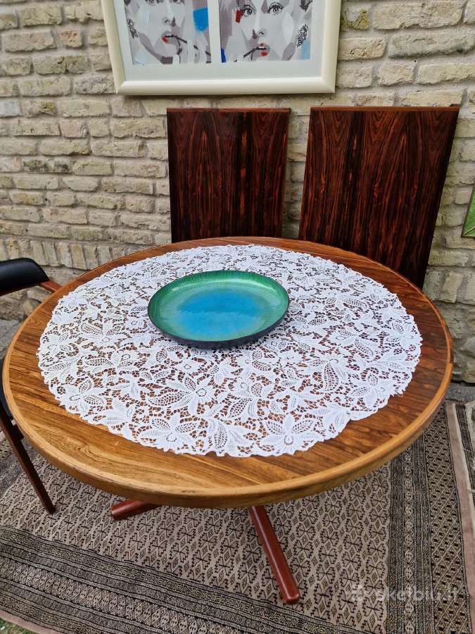 Vintažinis mid century palisandro valgomojo stalas - nuotraukos Nr. 33