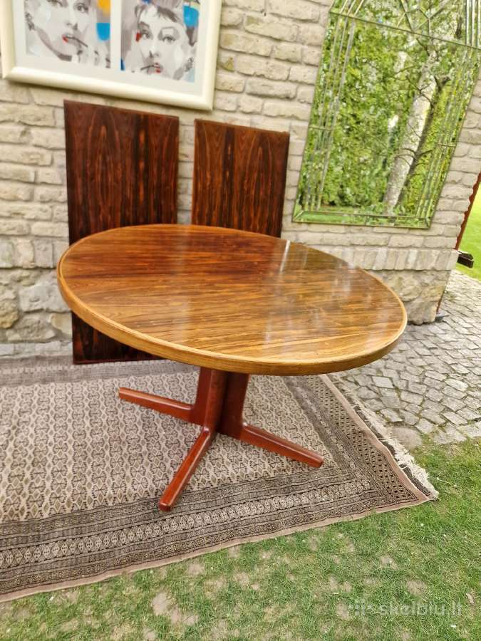 Vintažinis mid century palisandro valgomojo stalas - nuotraukos Nr. 36