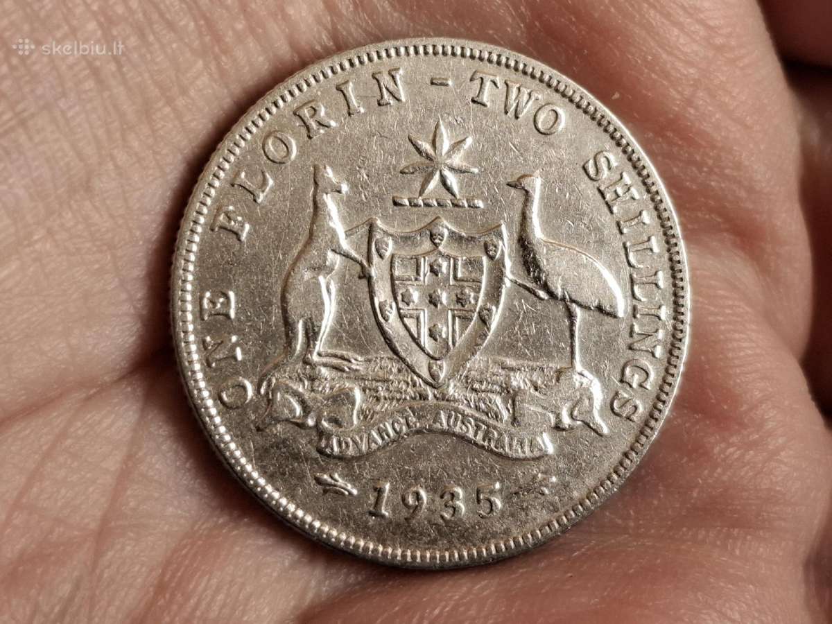 Australija 1 florinas 1935 sidabras