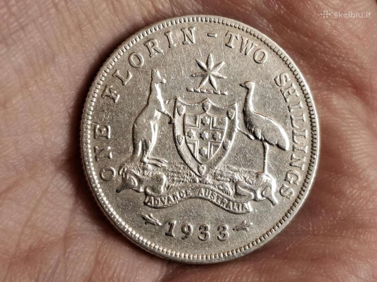 Australija Florinas 1933 sidabras