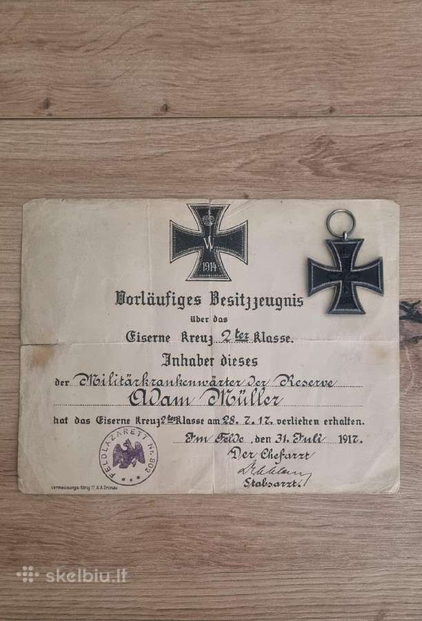1 pasaulinio karo Vokietijos kryžius