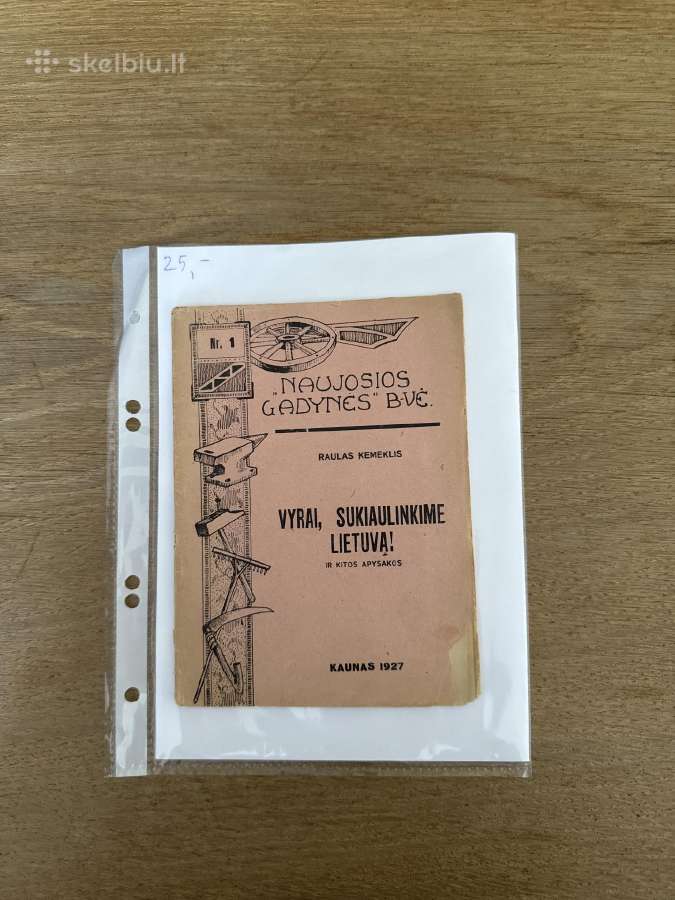 Vyrai, sukiaulinkime Lietuvą! ir kitos apys 1927 m