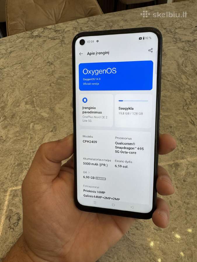 Oneplus Nord CE 2 lite 5G, 10/128gb - nuotraukos Nr. 3