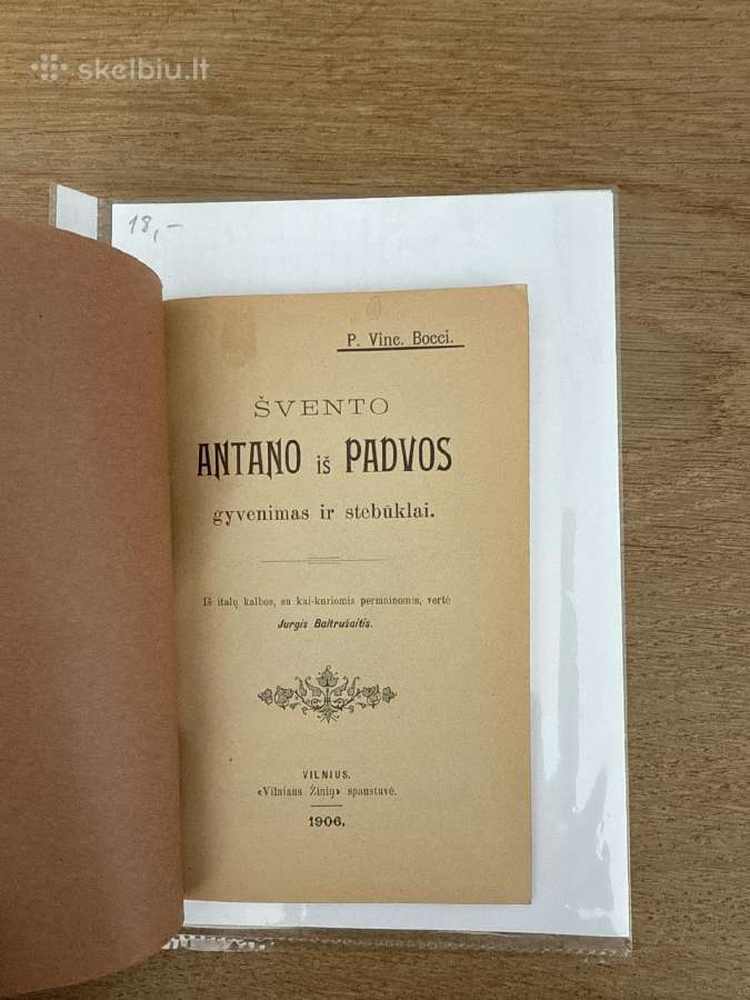 Švento Antano iš Padvos gyvenimas ir stebūklai1906 - nuotraukos Nr. 2