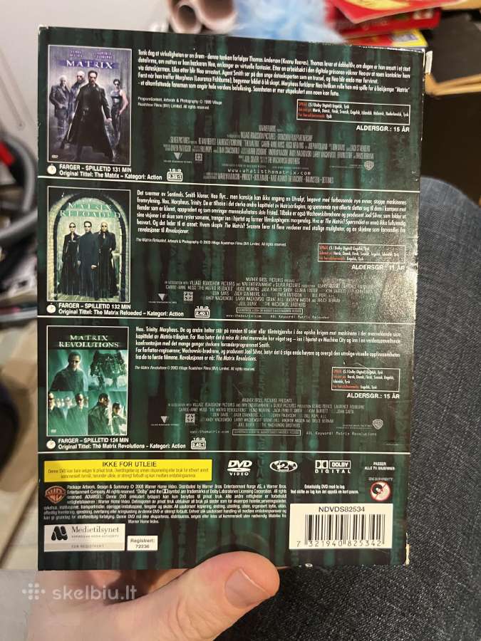 Dvd Matrix triologija, rinkinys klasikos - nuotraukos Nr. 3
