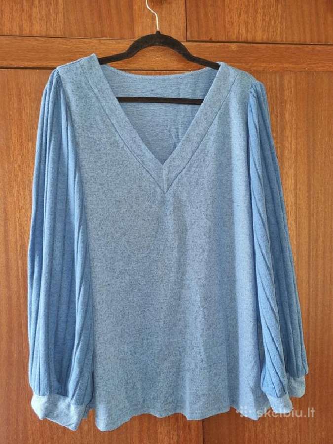 Šilta melsva palaidinė-megztukas (plus size)