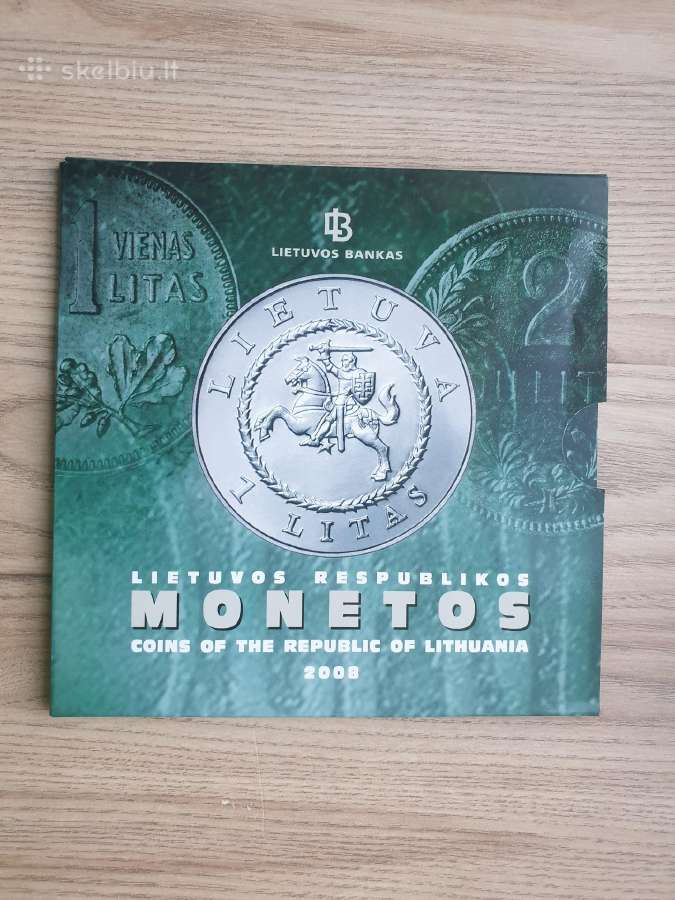 2008 numizmatinis apyvartinių litų monetų rinkinys