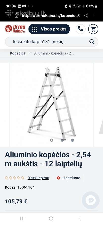 Teleskopinės aliuminės kopečios - nuotraukos Nr. 3