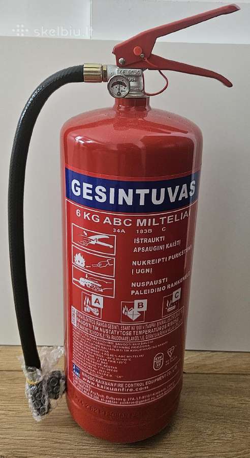 Ugnies gesintuvai ir patikros lipdukai