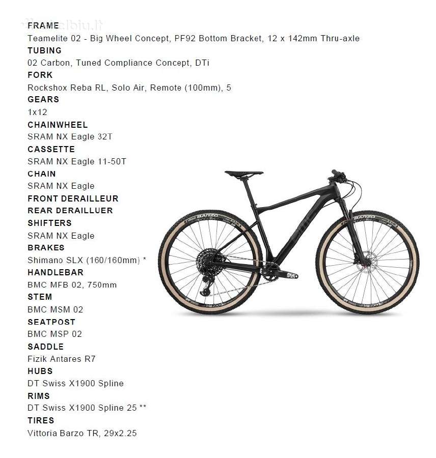BMC Teamelite 02 Two. MTB Hardtail. L dydis Dokum. - nuotraukos Nr. 2