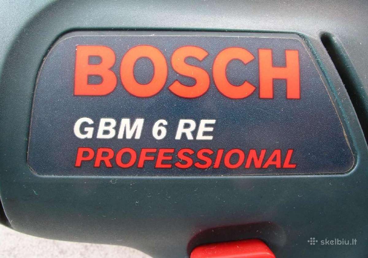 Elektrinė drėlė, grąžtas, gręžtuvas Bosch Gbm 6 Re - nuotraukos Nr. 5