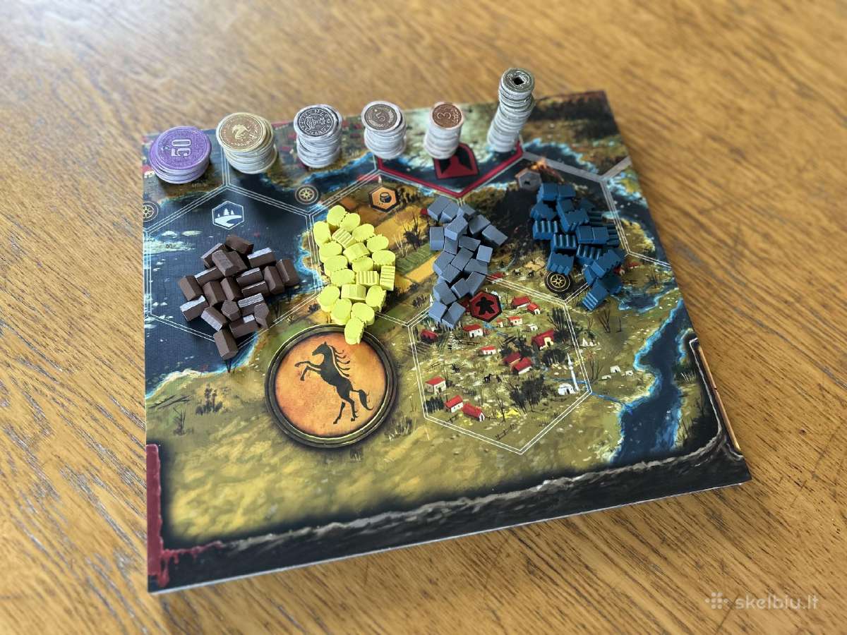 “Scythe lenta, monetos ir resursai