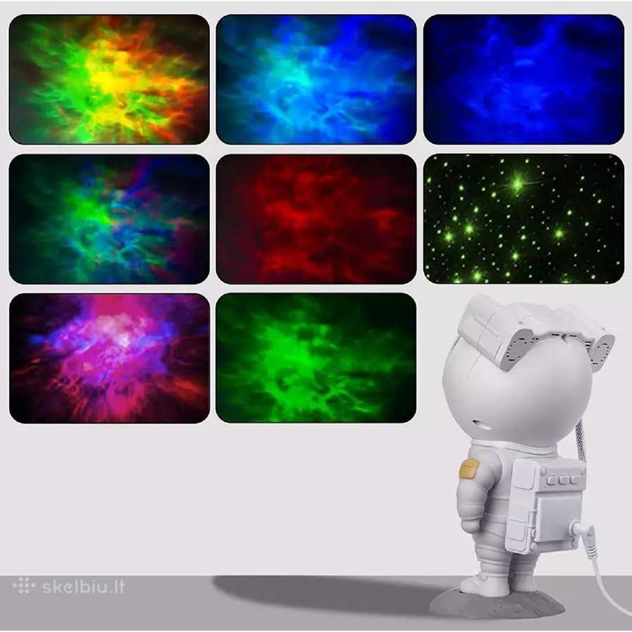LED galaktikos projektorius Astronautas - nuotraukos Nr. 3