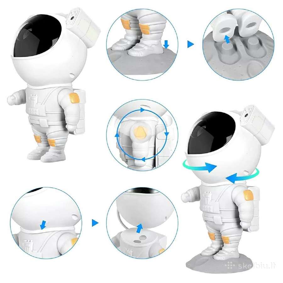 LED galaktikos projektorius Astronautas - nuotraukos Nr. 4