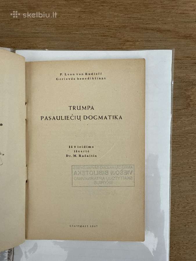 Trumpa pasauliečių dogmatika 1947 m. - nuotraukos Nr. 3