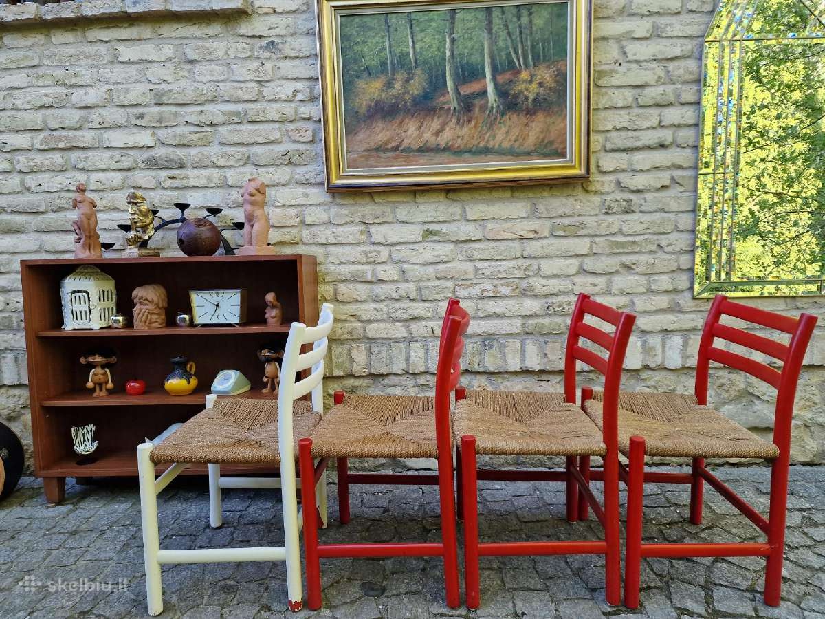 Vintažinės mid century autorinės kėdės
