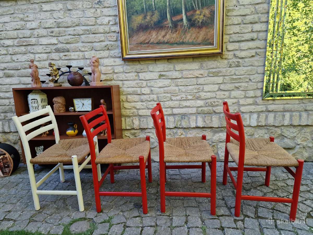Vintažinės mid century autorinės kėdės - nuotraukos Nr. 14
