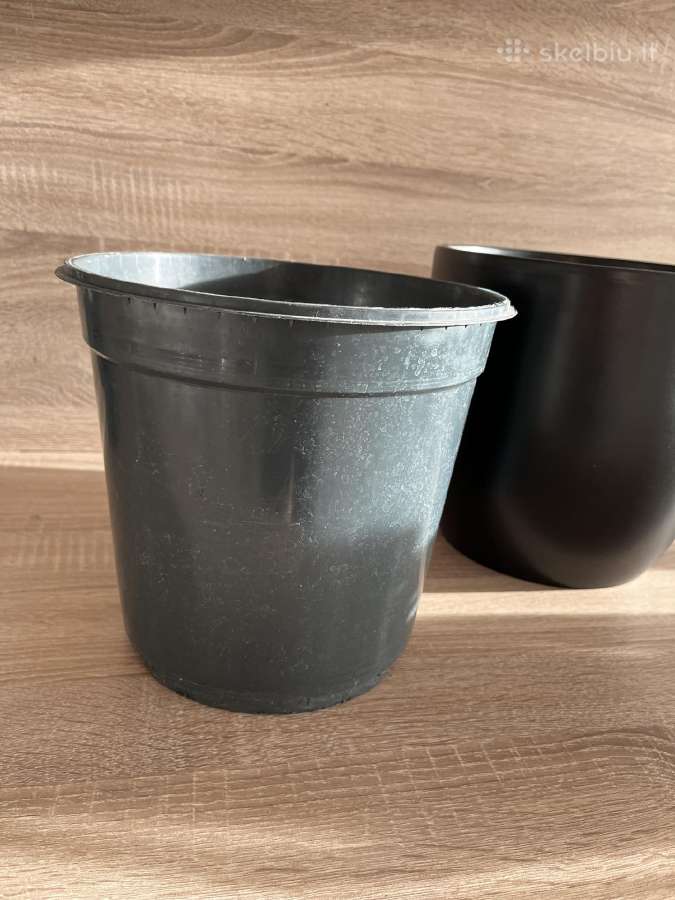 Vazonas 24cm juodas - nuotraukos Nr. 3