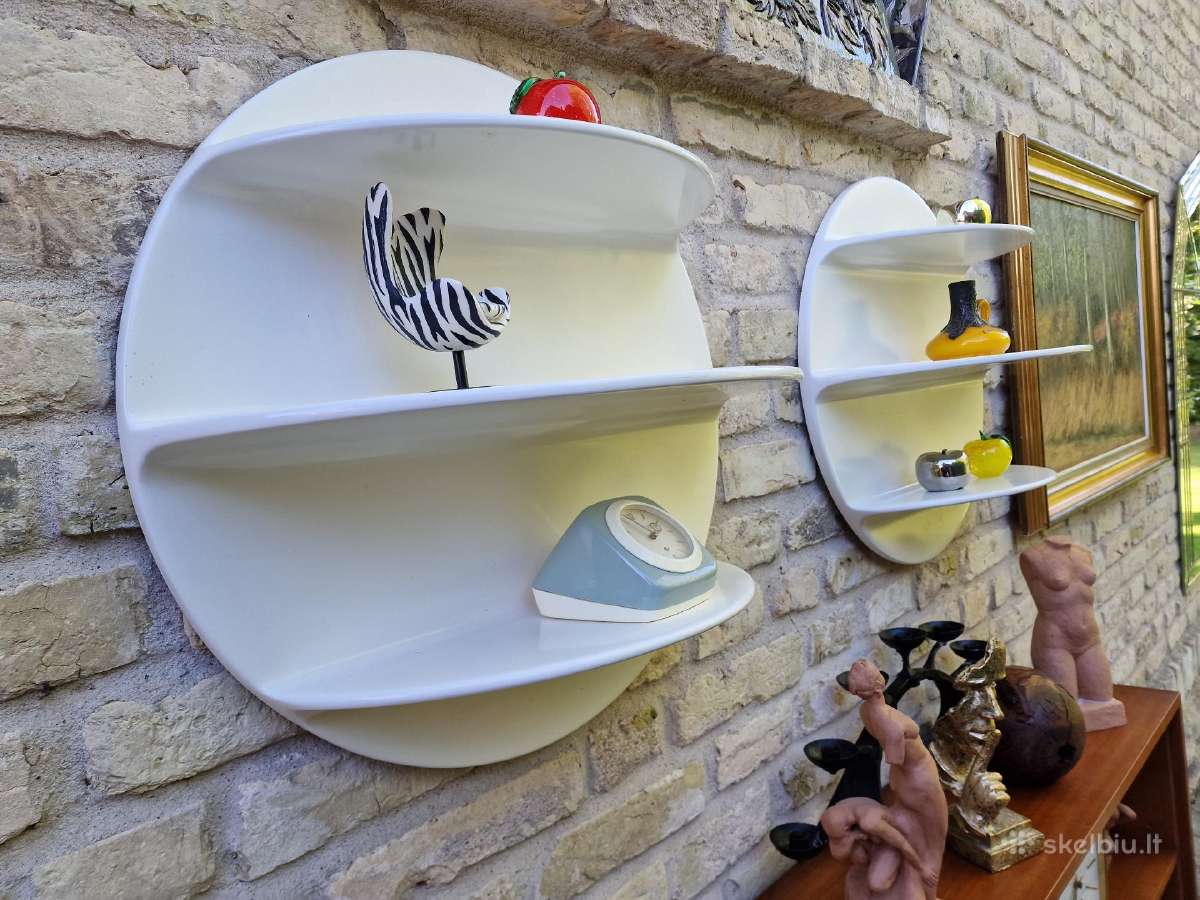 Vintažinės mid century Space Age lentynos - nuotraukos Nr. 10
