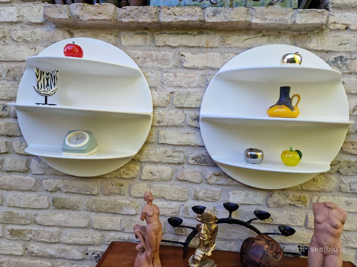 Vintažinės mid century Space Age lentynos - nuotraukos Nr. 13