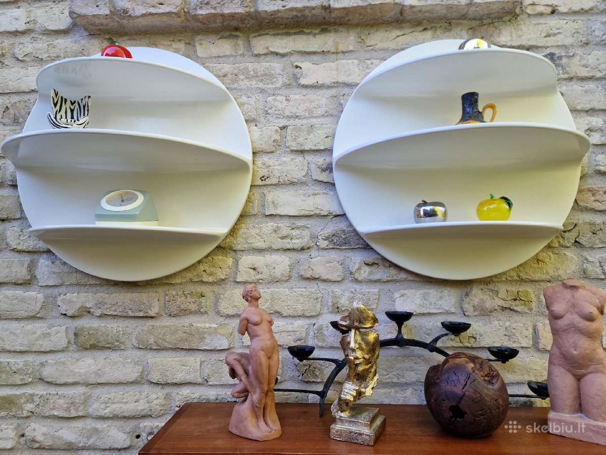 Vintažinės mid century Space Age lentynos - nuotraukos Nr. 14