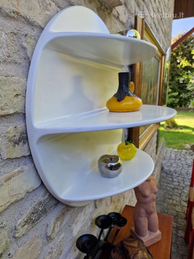 Vintažinės mid century Space Age lentynos - nuotraukos Nr. 18
