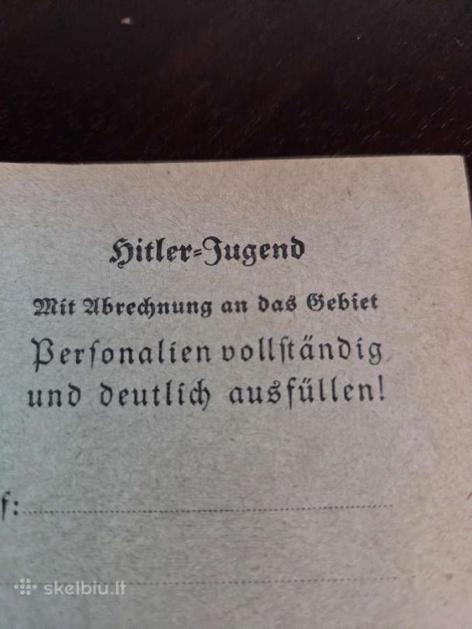 Ww 2 jugend personalinis lapelis. - nuotraukos Nr. 3