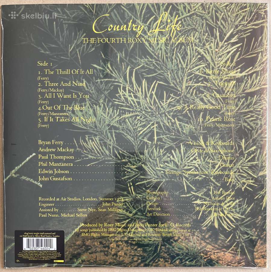 Roxy Music Country Life 180g vinilas Lp - nuotraukos Nr. 2