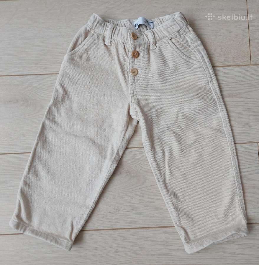 Zara kelnės smėlio spalvos 92 cm