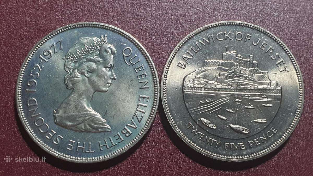Džersis 25 pensai, 1977 25-osios Elžbietos II vald