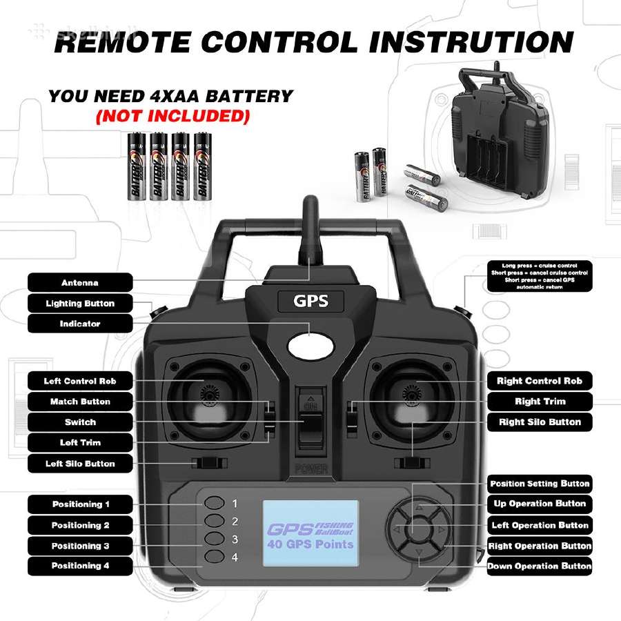 Flytec V020 Žvejybos pašarų gabenimo laivelis GPS - nuotraukos Nr. 8