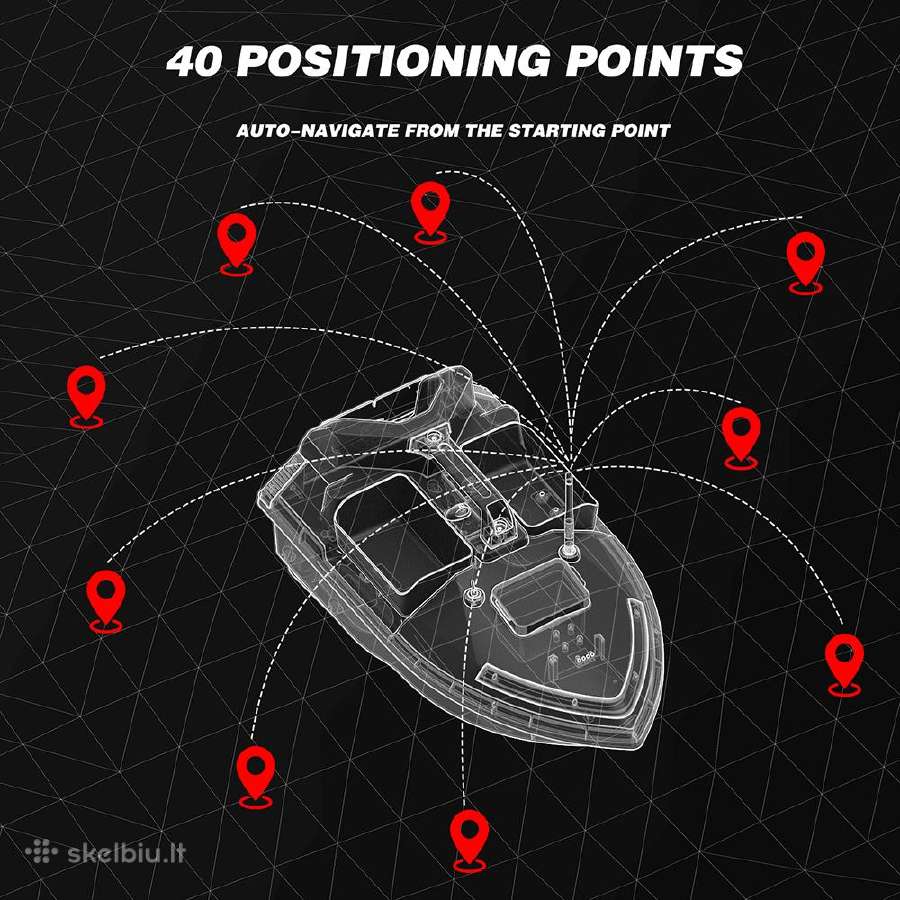Flytec V020 Žvejybos pašarų gabenimo laivelis GPS - nuotraukos Nr. 18